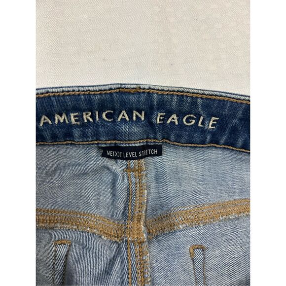 American Eagle jeggings size 8 long distressed - Picture 6 of 11